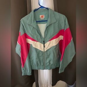 80s New Balance blue and pink windbreaker vintage retro